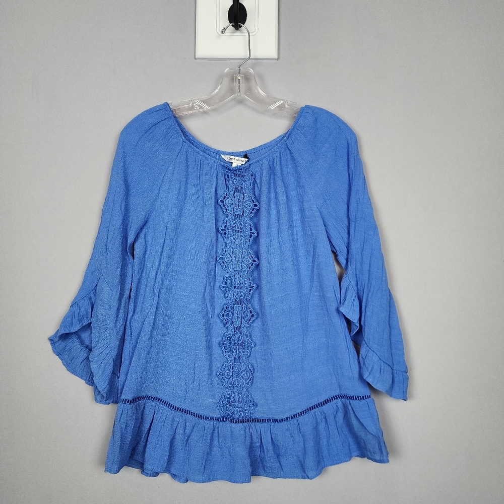 Counterparts Blue Boho Shirt Sz. Small